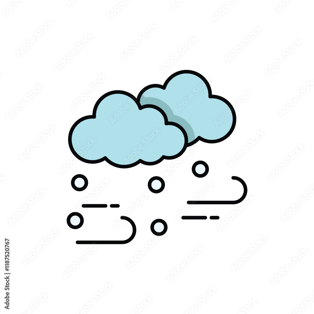 Heavy Snow vector icon Heavy Snow vector icon