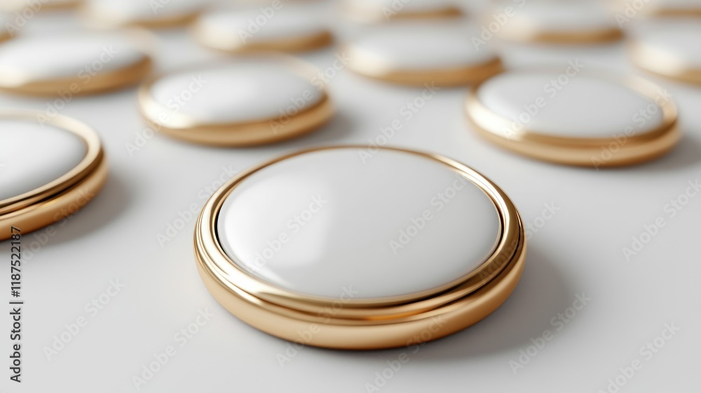A collection of glossy, circular buttons. A collection of glossy, circular buttons.