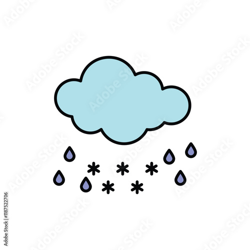 Freezing Rain vector icon