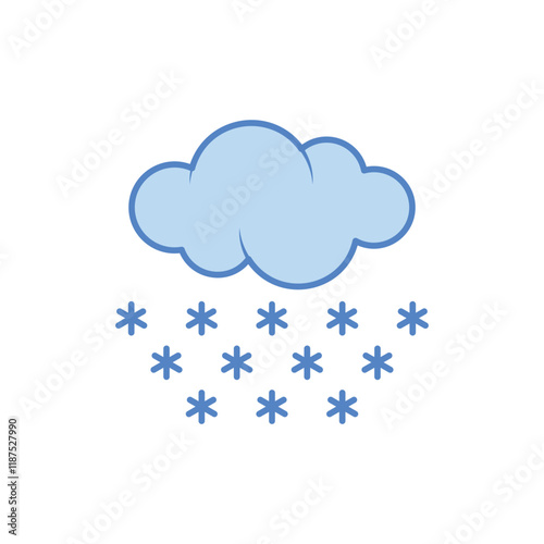 Snow Flurries vector icon