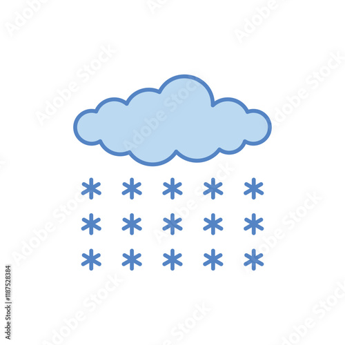 Moderate Snow vector icon