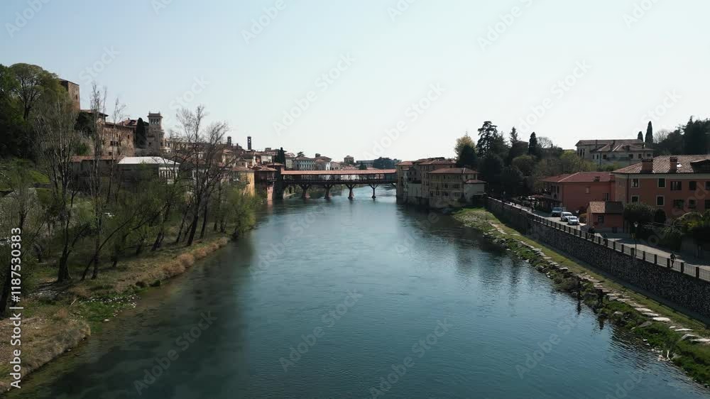 A Serene River View showcasing a Bridge within a Scenic Landscape filled with natural beauty A Serene River View showcasing a Bridge within a Scenic Landscape filled with natural beauty
