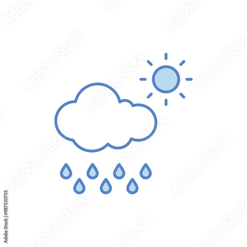 Partly Sunny vector icon