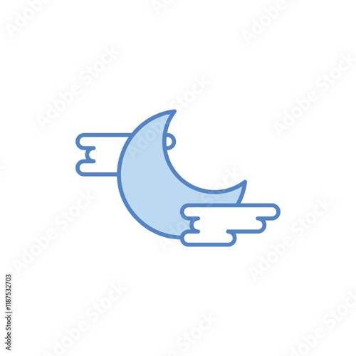 Night Fog vector icon