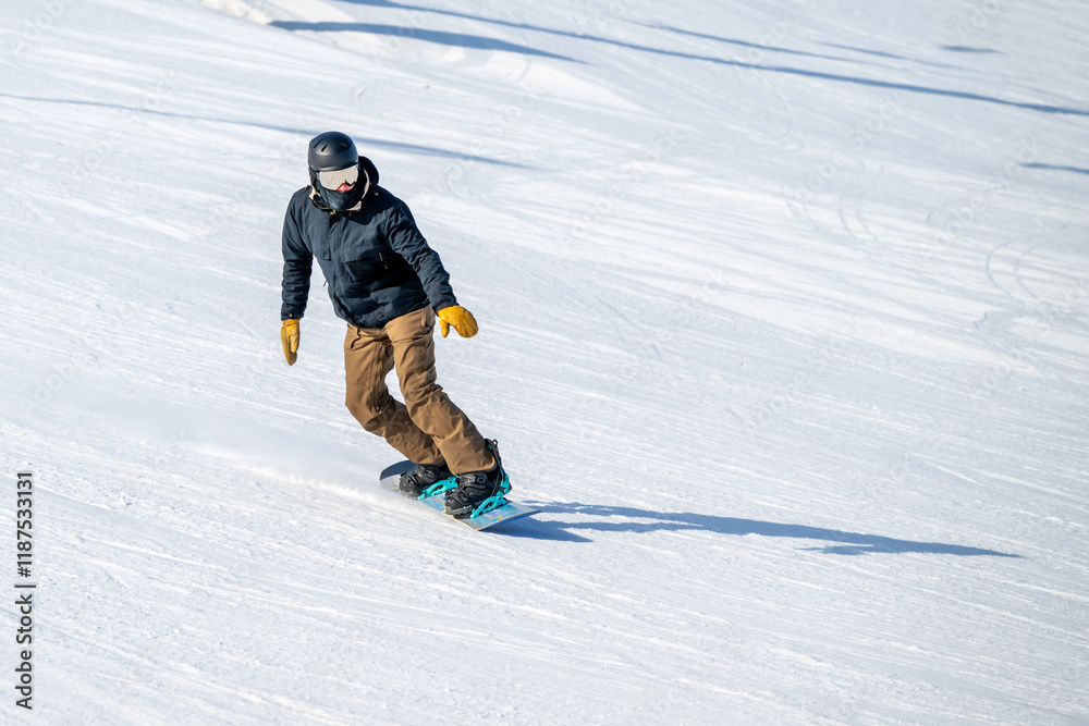 People are having fun in downhill skiing and snowboarding People are having fun in downhill skiing and snowboarding