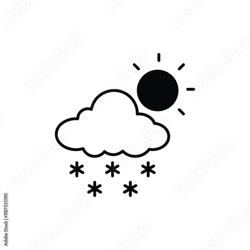 Light Snow vector icon