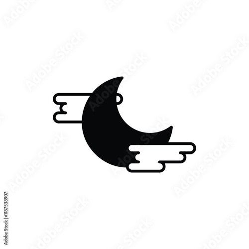 Night Fog vector icon