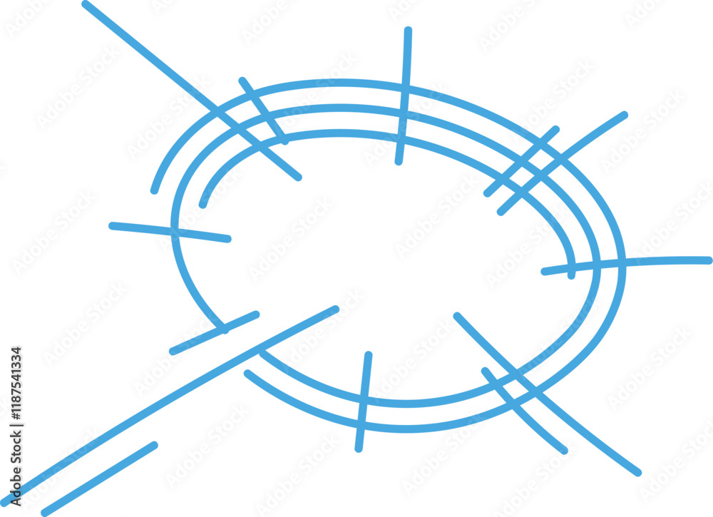 Obraz premium Spark Outline Doodle