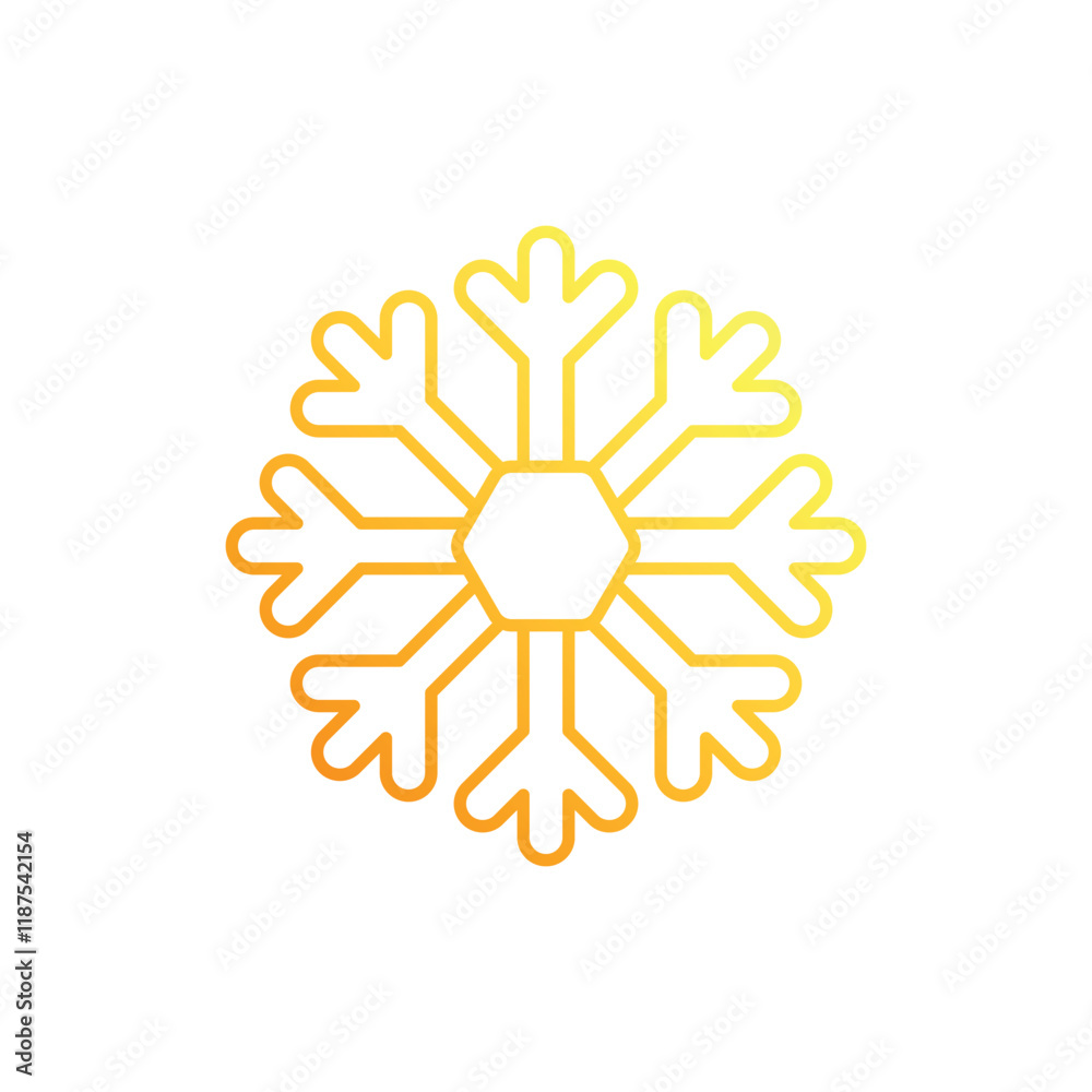 Fototapeta premium Snowflake vector icon