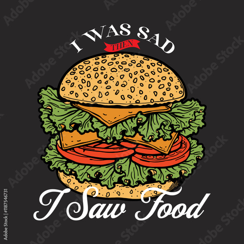 I was sad then i saw food. Fast Food Typography