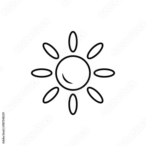 Sun  vector icon