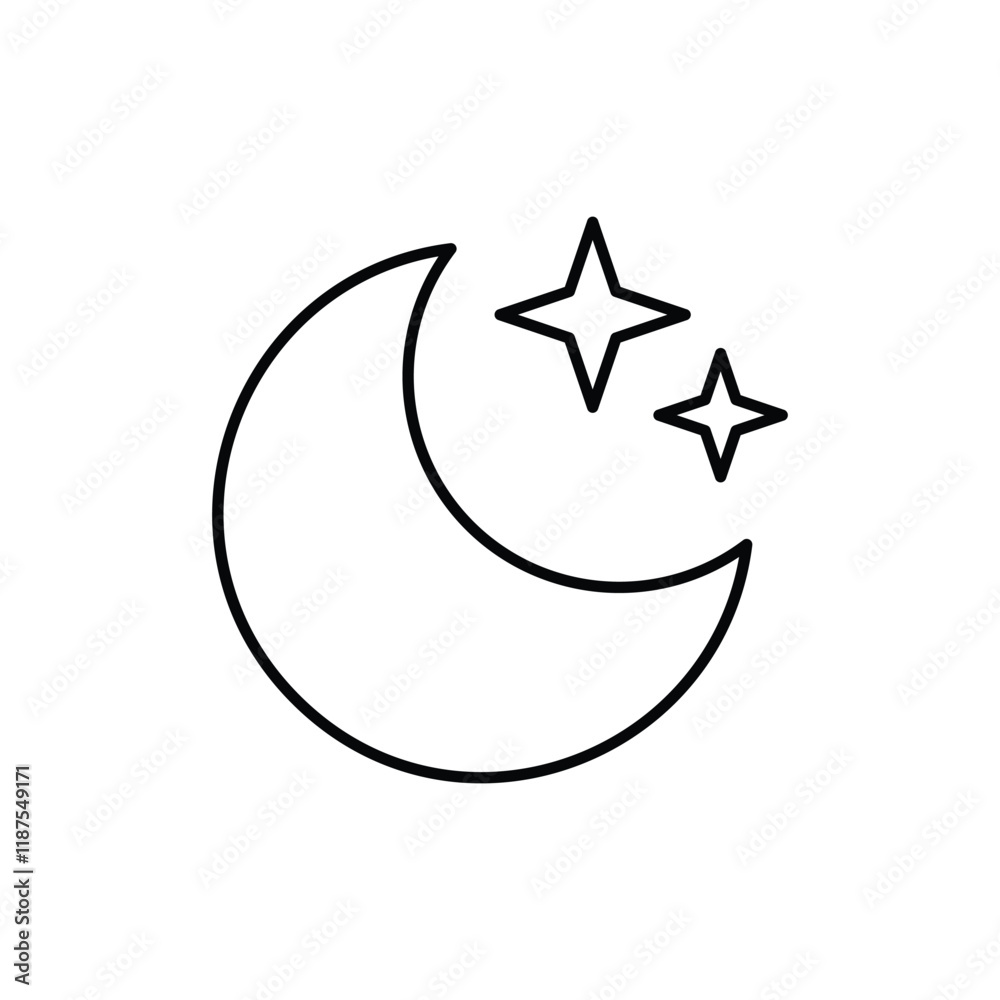 Night Clear vector icon