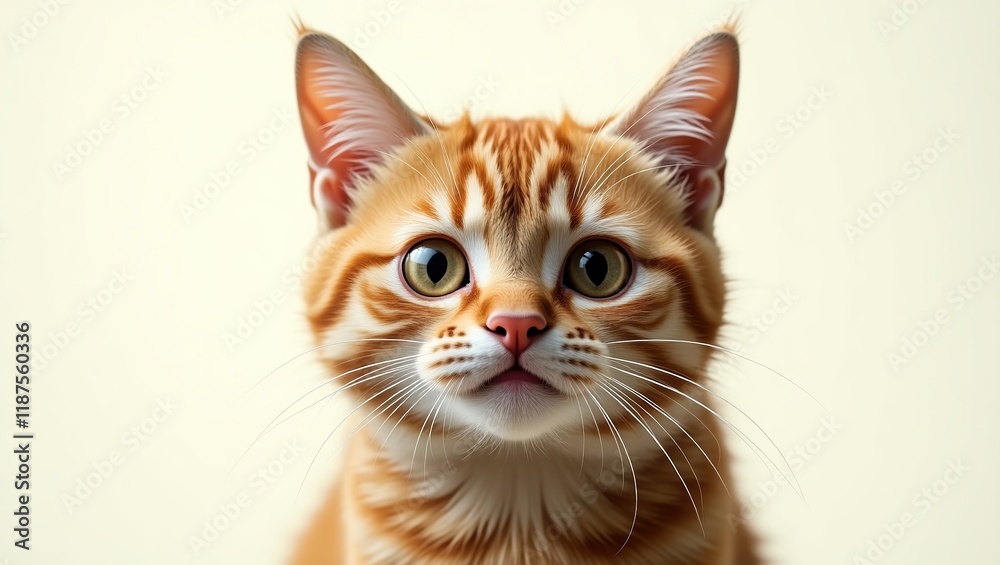 Adorable Ginger Kitten Close Up Portrait Adorable Ginger Kitten Close Up Portrait