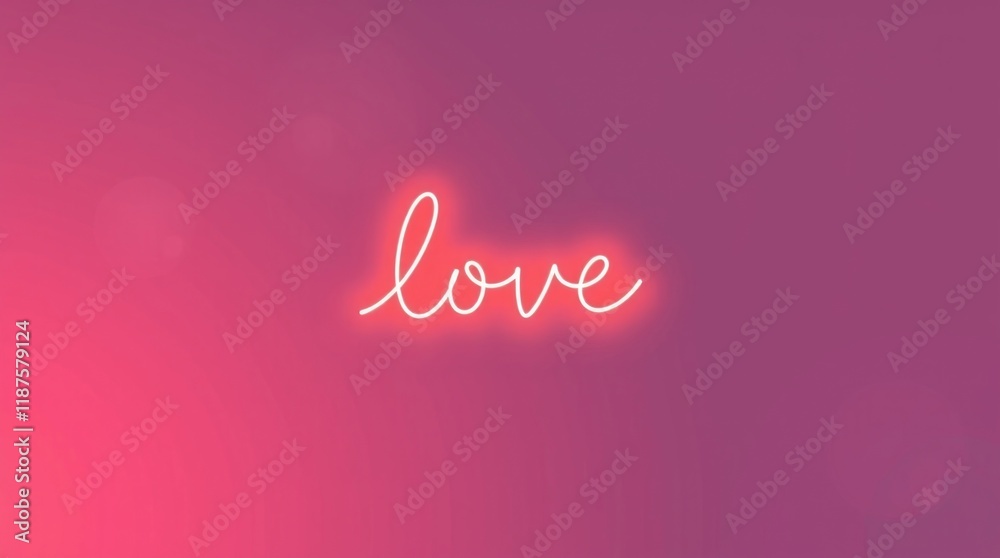 A glowing love logo stands out against a colorful, gradient background, perfectly representing the feelings of affection and celebration during Valentine's Day A glowing love logo stands out against a colorful, gradient background, perfectly representing the feelings of affection and celebration during Valentine's Day