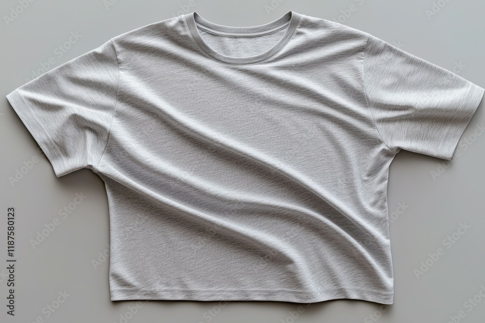 Shirt is folded in half and has a pattern on it Shirt is folded in half and has a pattern on it