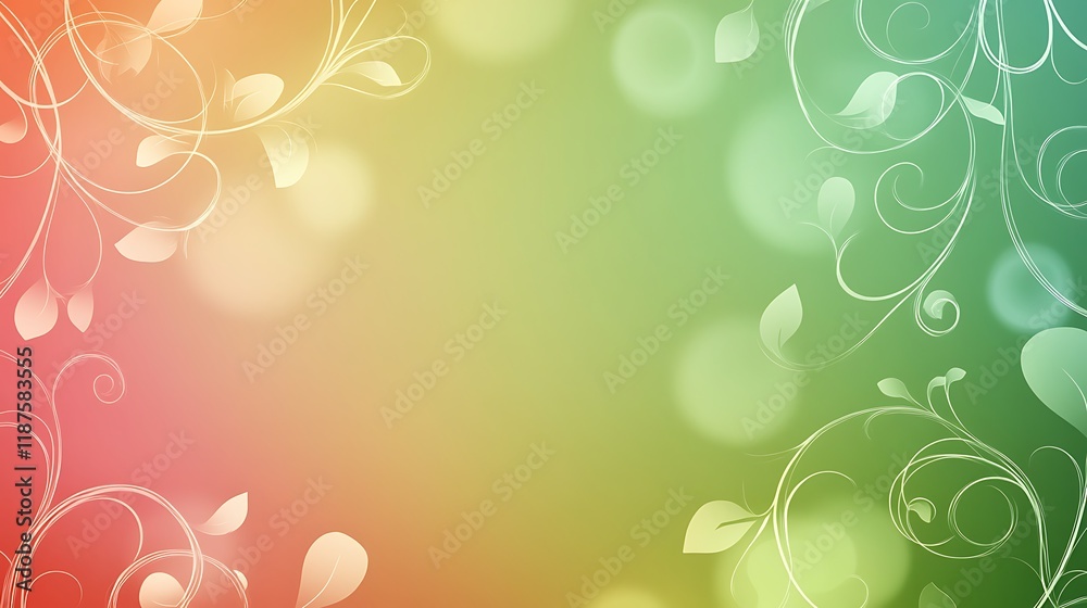 Delicate Floral Design on Soft Gradient Background Delicate Floral Design on Soft Gradient Background