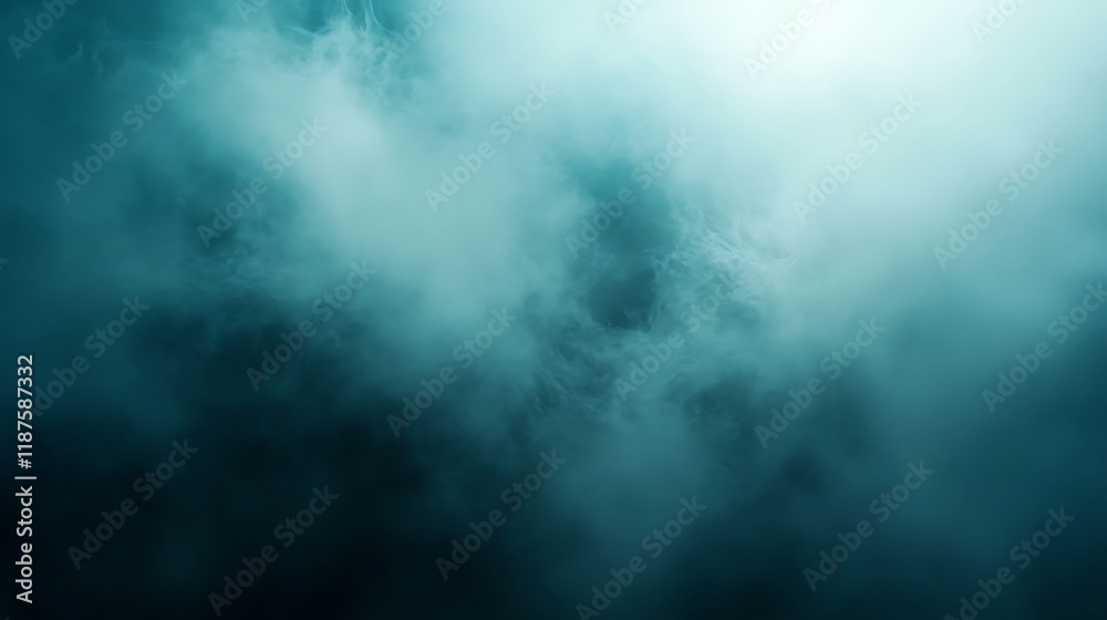 Teal Smoke Abstract Background Image