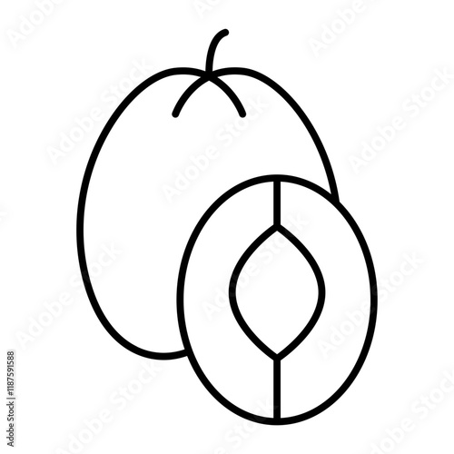 apricot outline icon