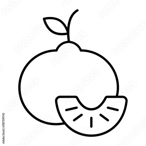 mandarin outline icon