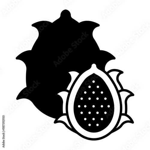 pitahaya black icon