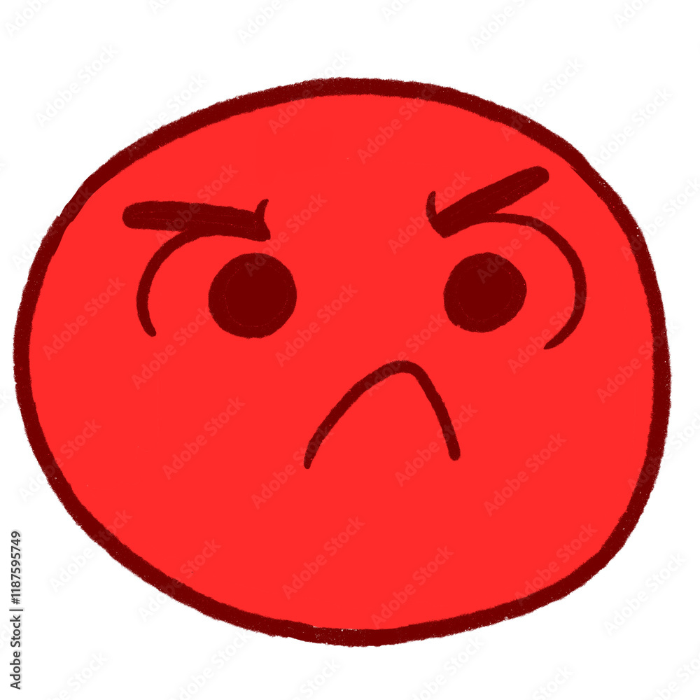 Fototapeta premium Angry Face Cartoon