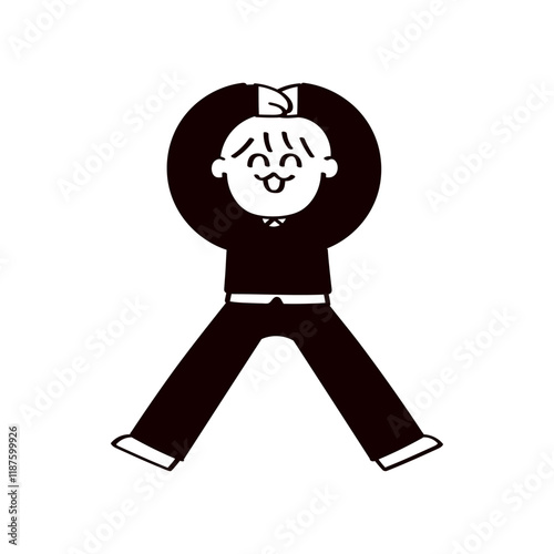 ご機嫌な男性のイラスト