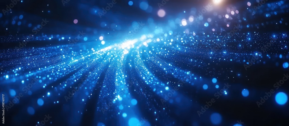 Blue light streaks, bokeh background Blue light streaks, bokeh background