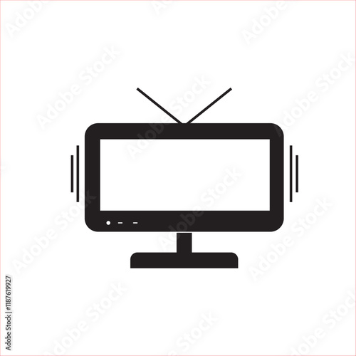 TV logo vector flat design
