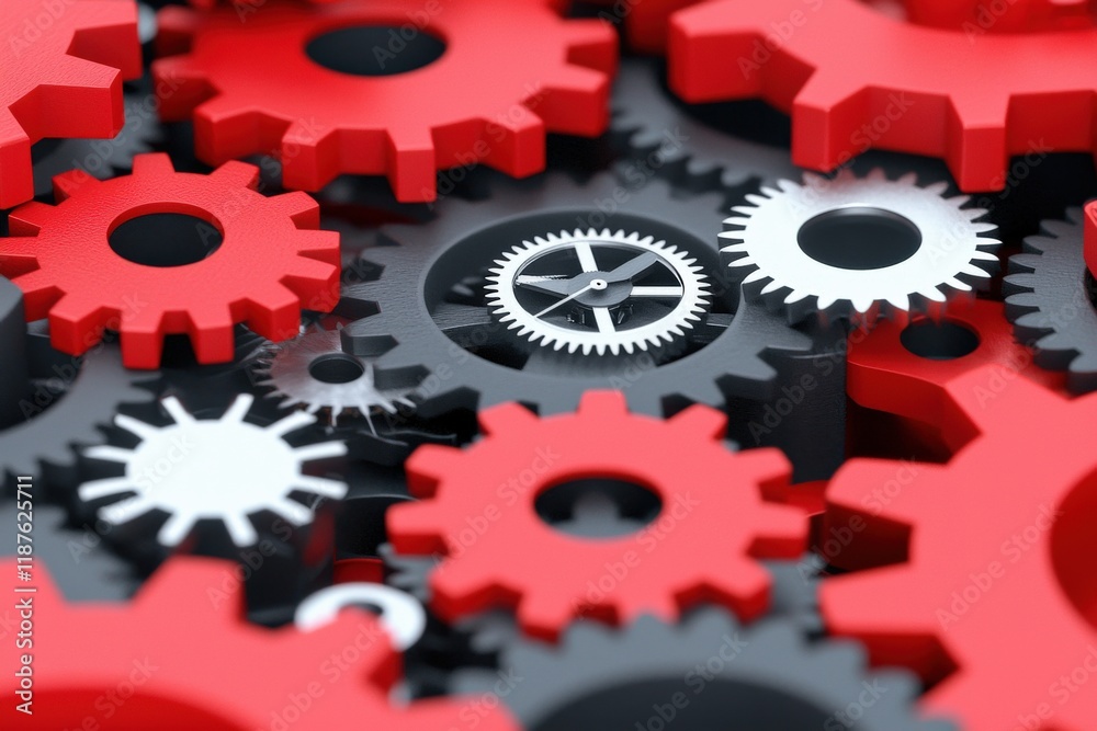 Dynamic Gear Mechanism Assembly Industrial Setting High-Resolution Image Close-Up View Engineering Concept Dynamic Gear Mechanism Assembly Industrial Setting High-Resolution Image Close-Up View Engineering Concept