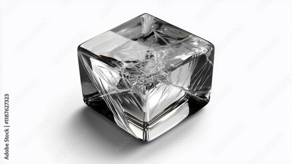 Ice cube isolated on white background. Studio shot.
Ice cube isolated on white background. Studio shot.