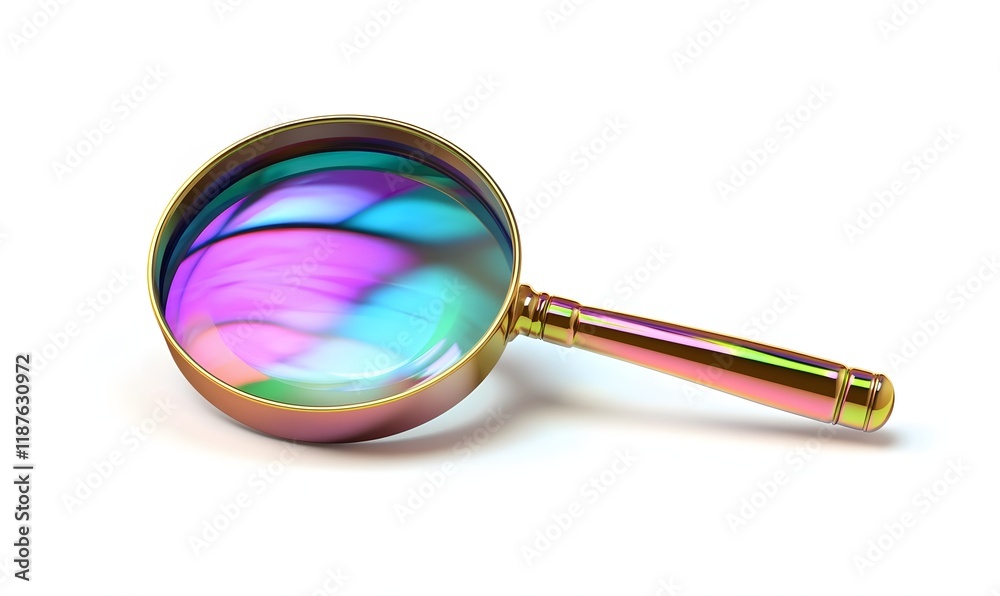 Colorful magnifying glass on white background. (1) Colorful magnifying glass on white background. (1)