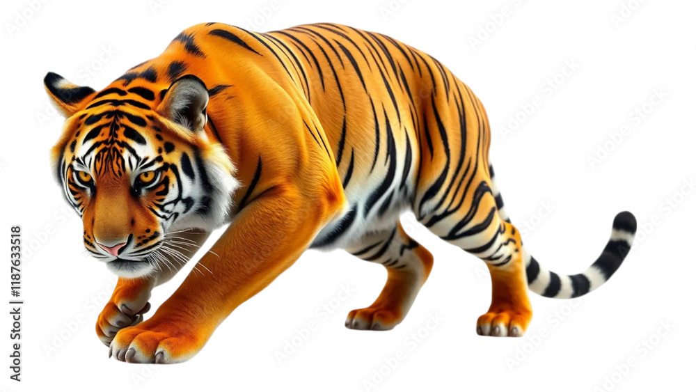Obraz premium Majestic Bengal Tiger: A Prowling Predator