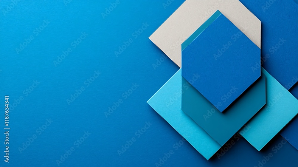 Abstract Blue and Teal Geometric Shapes Design Abstract Blue and Teal Geometric Shapes Design