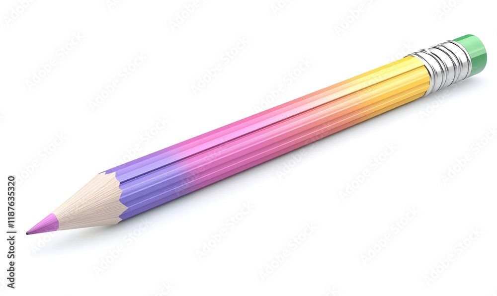 Colorful rainbow pencil isolated on white. (1) Colorful rainbow pencil isolated on white. (1)