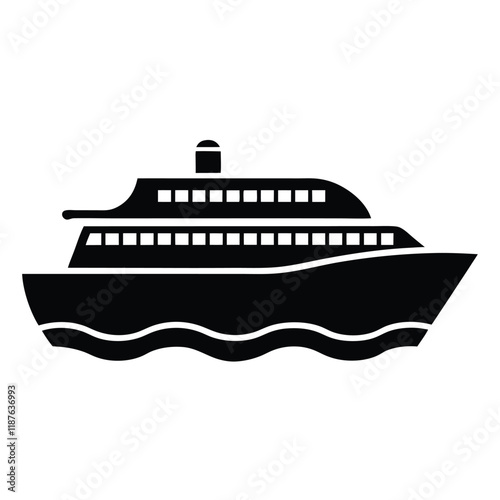 Passenger ship silhouette vector file