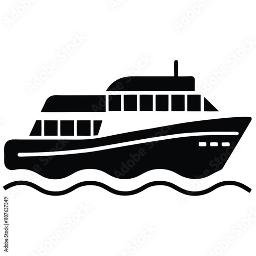 Passenger ship silhouette vector file