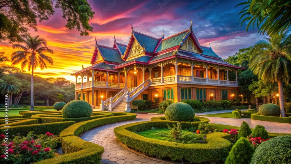 Obraz premium Majestic Mrigadayavan Palace, Cha-Am, Thailand - AI Photo