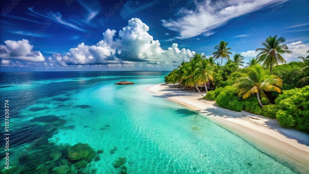 Fototapeta premium Maldives Beach Urban Exploration Photography, Seascape, Tropical Paradise