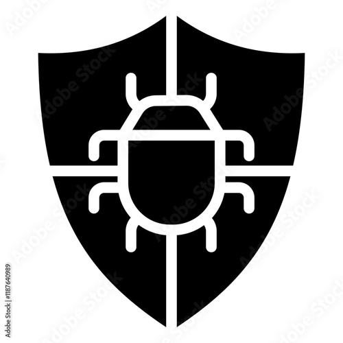 Antivirus glyph icon