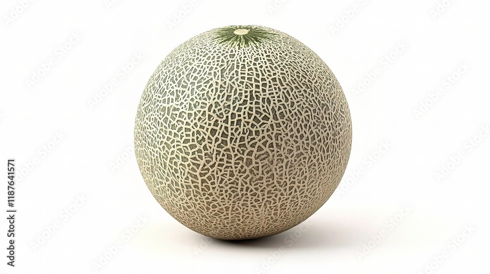 Isolated Cantaloupe Melon on White Background for Fresh Produce Isolated Cantaloupe Melon on White Background for Fresh Produce