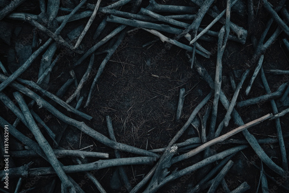 Fototapeta premium Dark Branches Encircling Earthy Ground