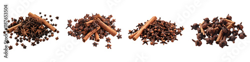 Wallpaper Mural Cloves spices isolated on transparent background, Set of Torontodigital.ca