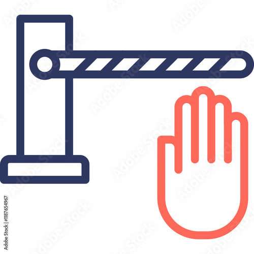 Fence line color icon