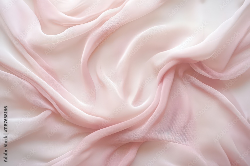 Fototapeta premium Delicate Pink Fabric Draped in Soft Waves