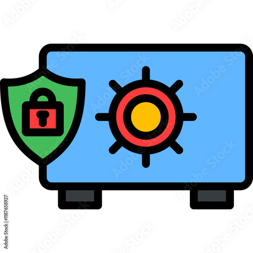 Safe lineal color icon