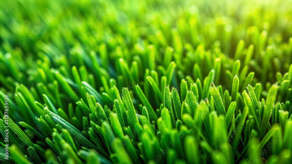 Close-up Tilt-Shift Image: Versatile Green Turf Tile Background for Sports & Recreation Close-up Tilt-Shift Image: Versatile Green Turf Tile Background for Sports & Recreation