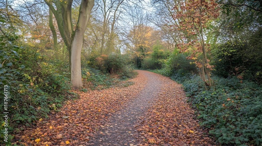 Enchanting Autumn Forest Path Enchanting Autumn Forest Path