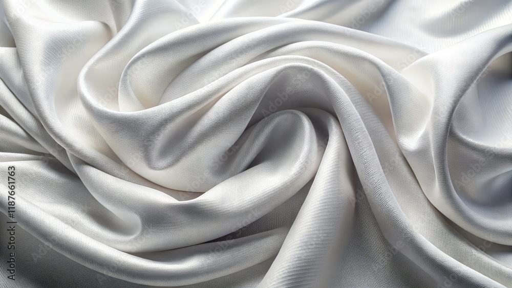 Obraz premium Panoramic Close-up White Fabric Texture
