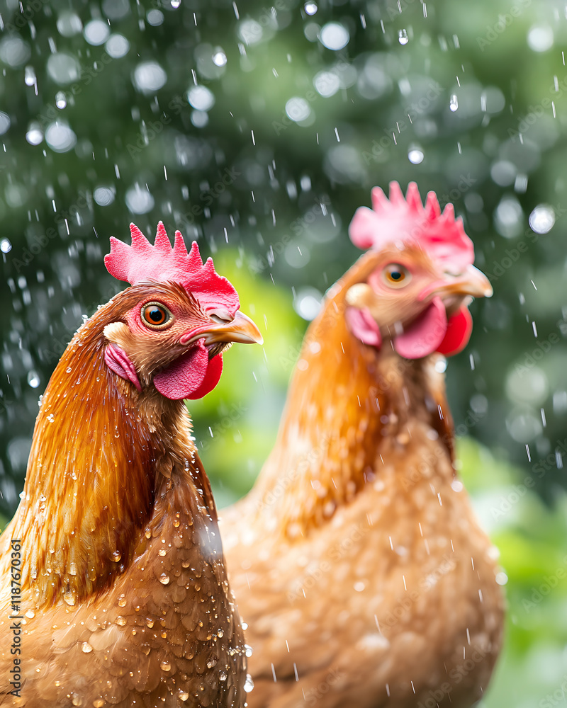 Fototapeta premium Creative Chicken Concepts, From Vibrant Farm Scenes and Food Styling