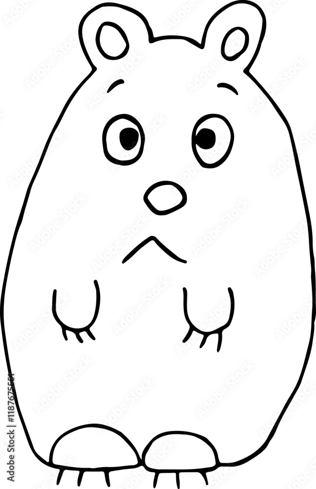 cute funny bear sitting and looking at camera cute funny bear sitting and looking at camera